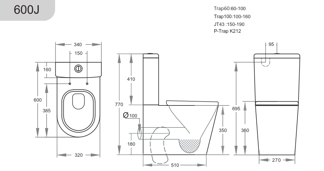 KDK600J Avis Rimless Junior Toilet Suite
