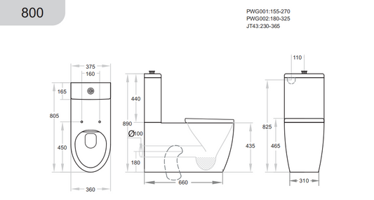 KDK800 Asta Care Rimless Toilet Suite