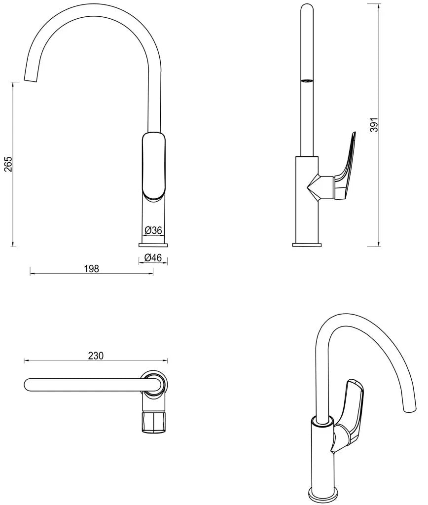 BELLA VISTA KAZA SINK MIXER