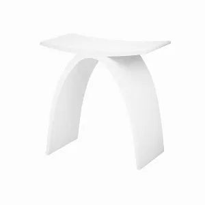 Perry Solid Surface Stone Bath Stool LK-SPBS420-MW