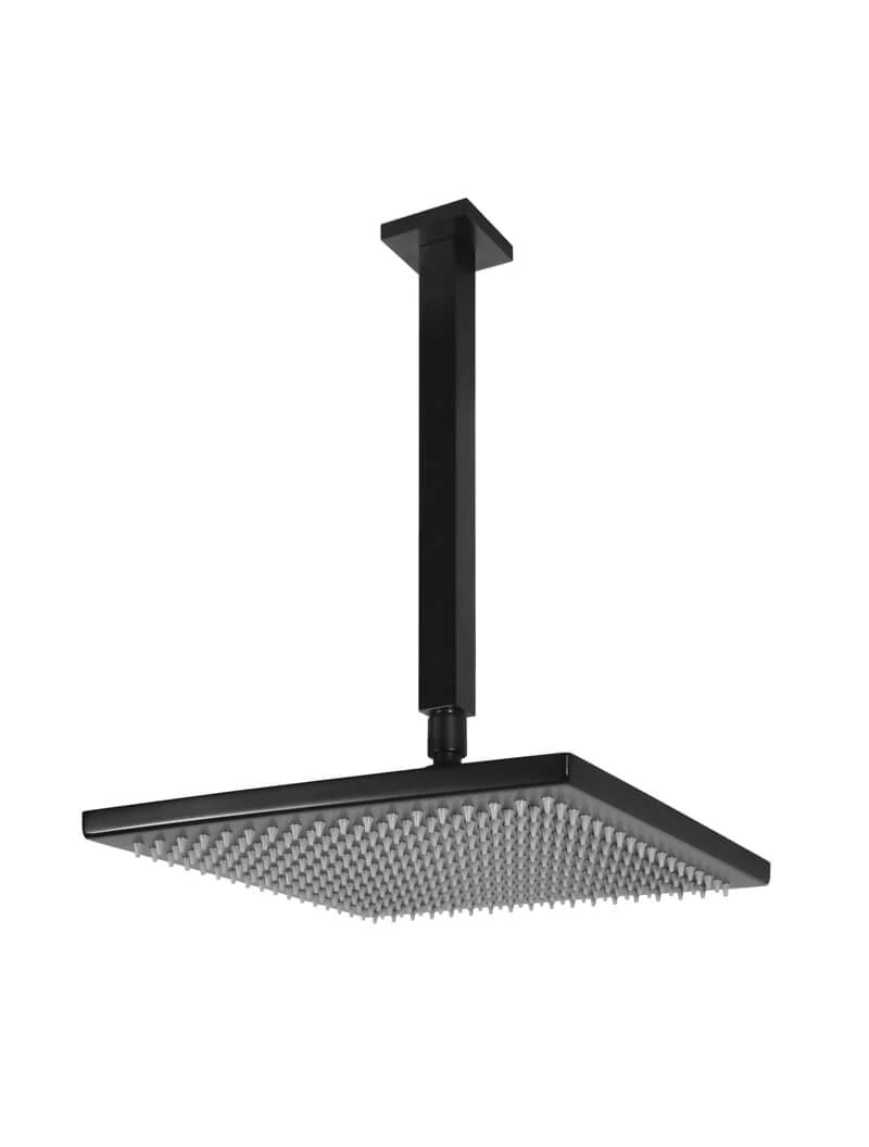 MEIR SQUARE CEILING SHOWER 300MM ROSE, 200MM DROPPER