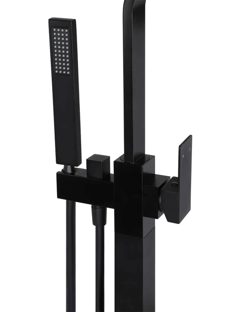 MEIR SQUARE FREESTANDING BATH SPOUT AND HAND SHOWER