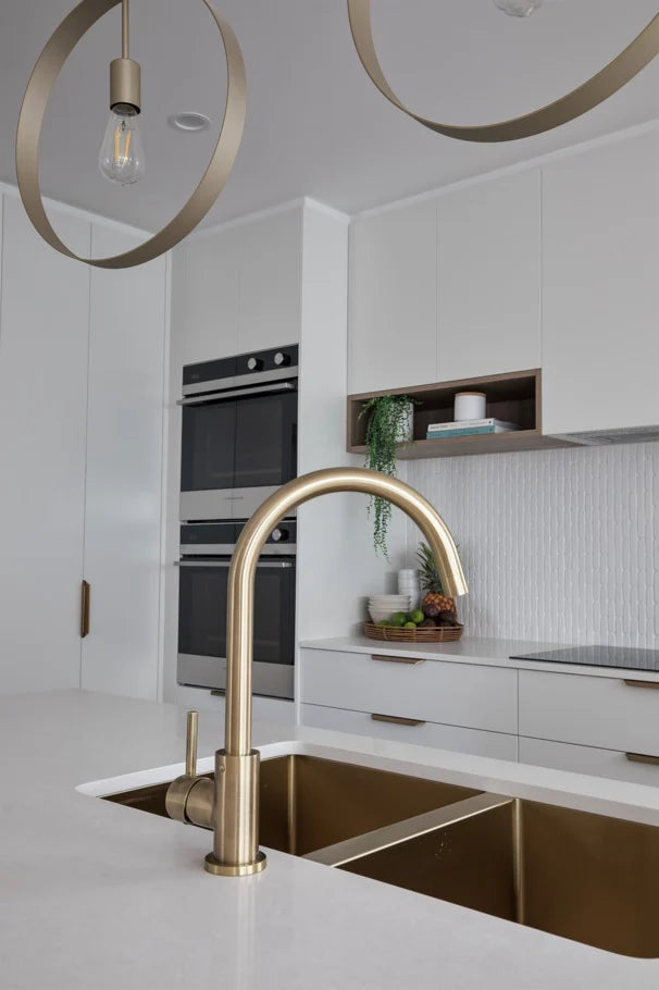 Round Gooseneck Kitchen Mixer Tap