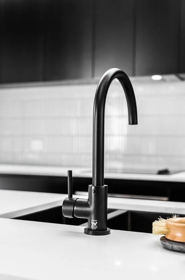 MEIR ROUND GOOSENECK KITCHEN MIXER TAP