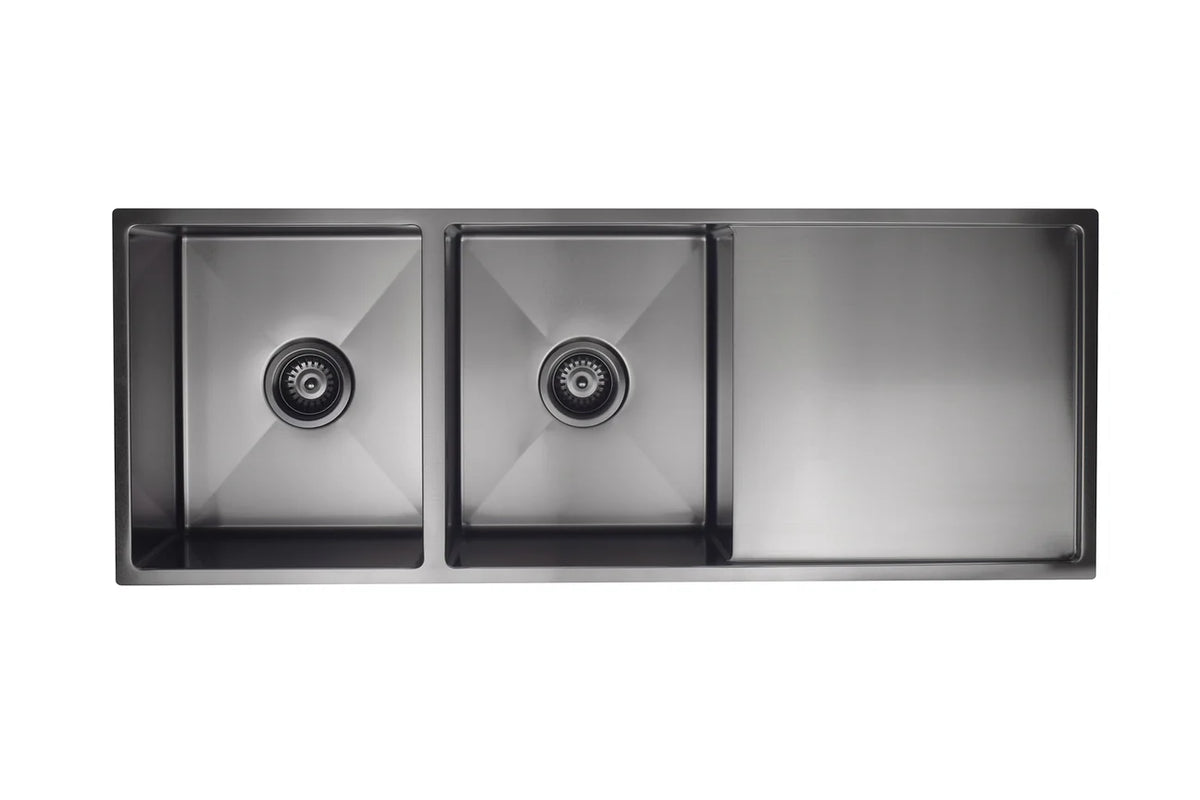 MEIR LAVELLO KITCHEN SINK - DOUBLE BOWL & DRAINBOARD 1160 X 440 - PVD