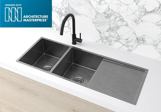 MEIR LAVELLO KITCHEN SINK - DOUBLE BOWL & DRAINBOARD 1160 X 440 - PVD