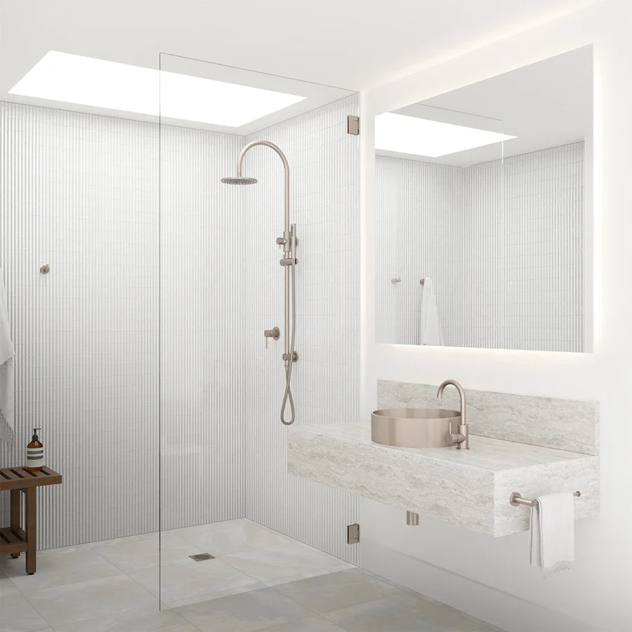 MEIR SQUARE FLOOR GRATE SHOWER DRAIN 100MM OUTLET