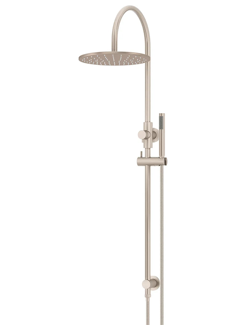 MEIR ROUND GOOSENECK SHOWER SET WITH 300MM ROSE, SINGLE-FUNCTION HAND SHOWER