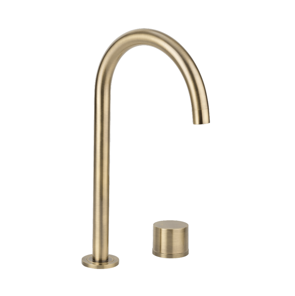 Milani Swivel Hob Mixer Set - Brushed Brass