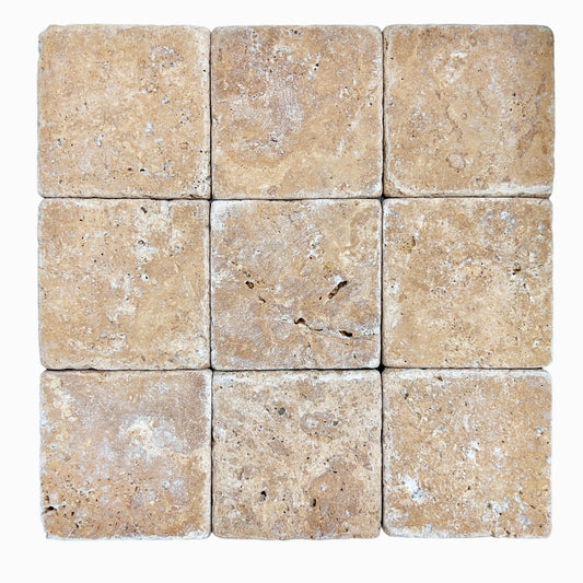 NOCE SQUARE TRAVERTINE 100 TUMBLED