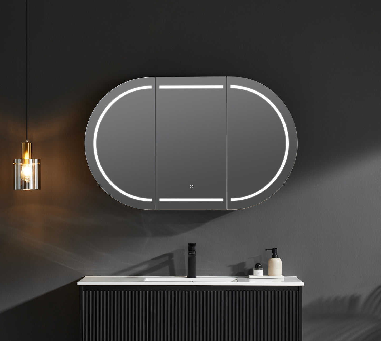 Olivia LED Mirror Cabinet OPLSV1275MB-LED