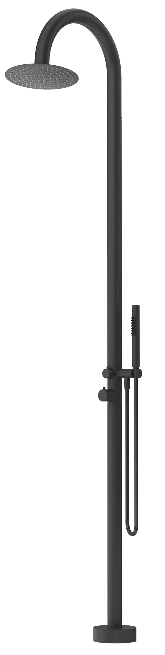 BELLA VISTA MICA GOOSENECK FREESTANDING OUTDOOR SHOWER