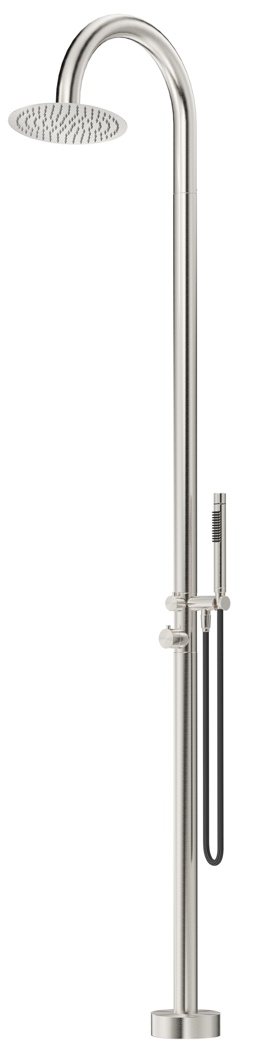 BELLA VISTA MICA GOOSENECK FREESTANDING OUTDOOR SHOWER