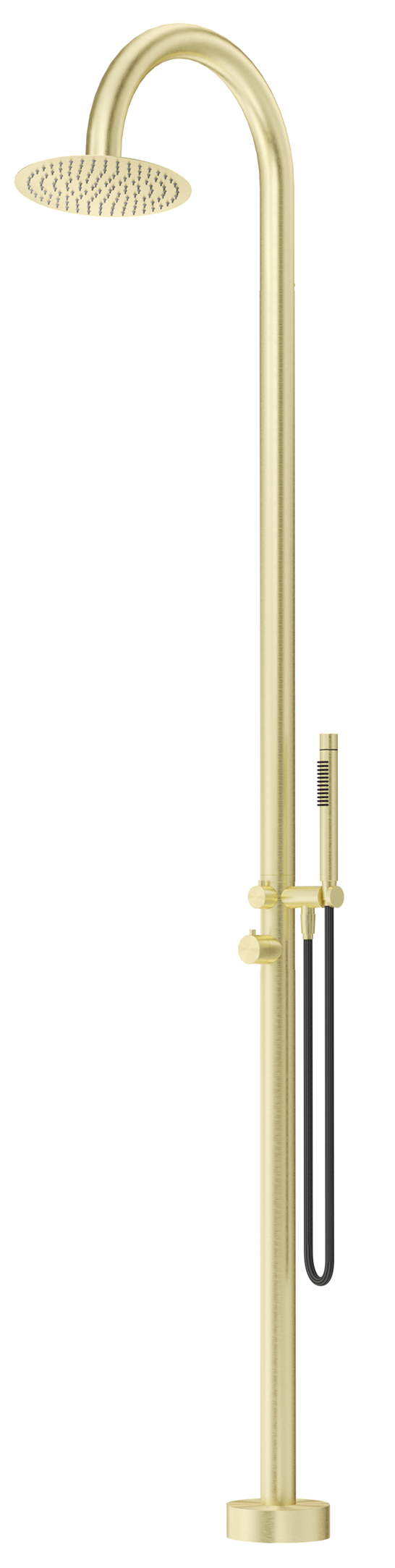 BELLA VISTA MICA GOOSENECK FREESTANDING OUTDOOR SHOWER