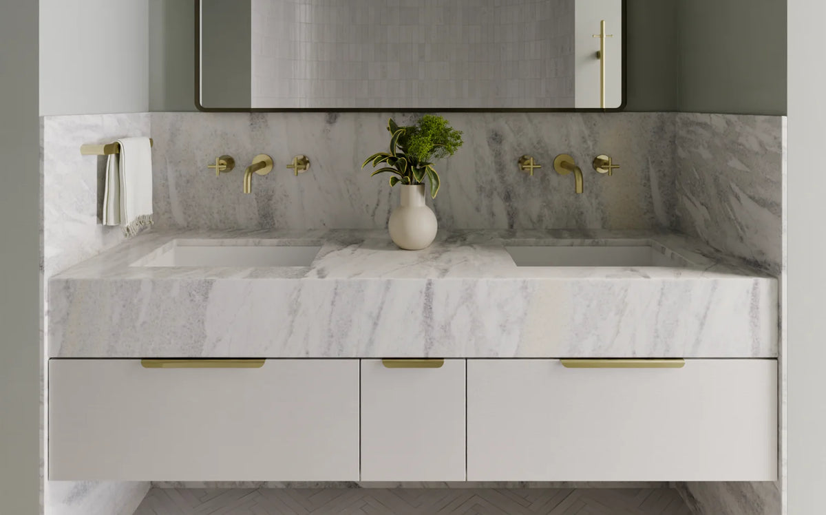 MEIR ÖPPEN EDGE-PULL 300MM CABINET HANDLE (BRUSHED)