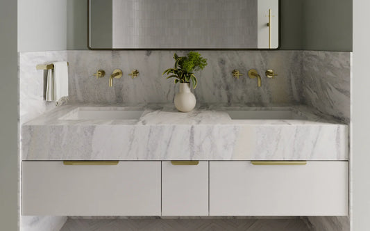 MEIR ÖPPEN EDGE-PULL 150MM CABINET HANDLE (BRUSHED)