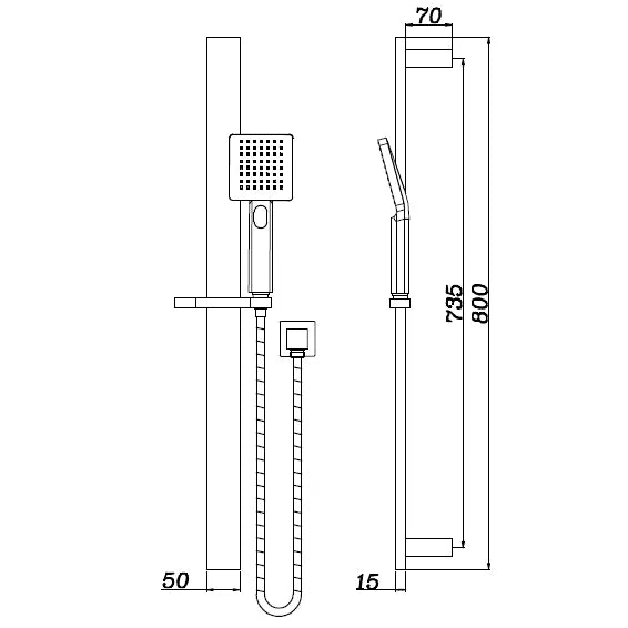 BELLA VISTA IMPREZA SHOWER RAIL