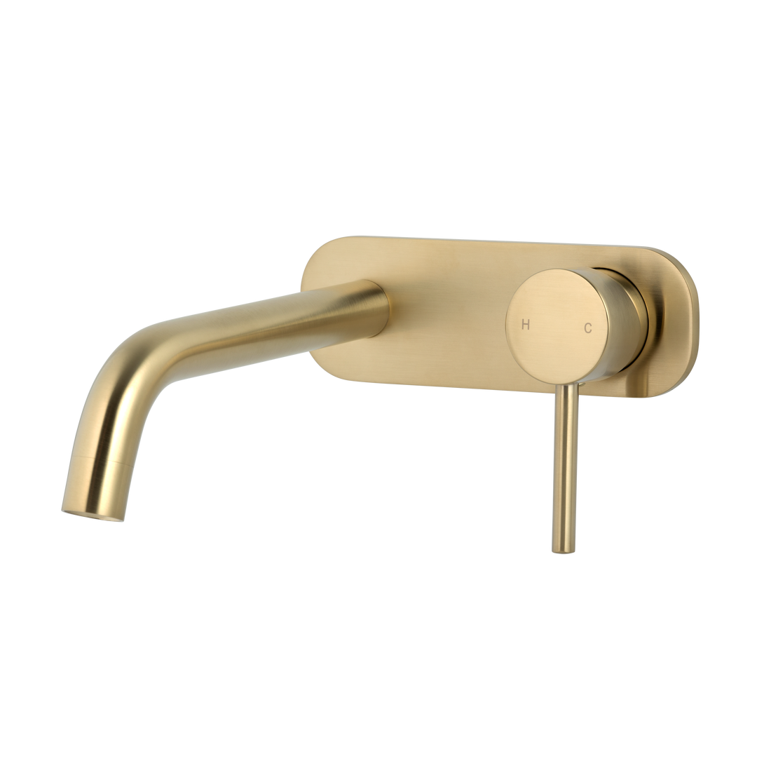 Elysian Minimal Wall Mounted Set - Brushed Brass