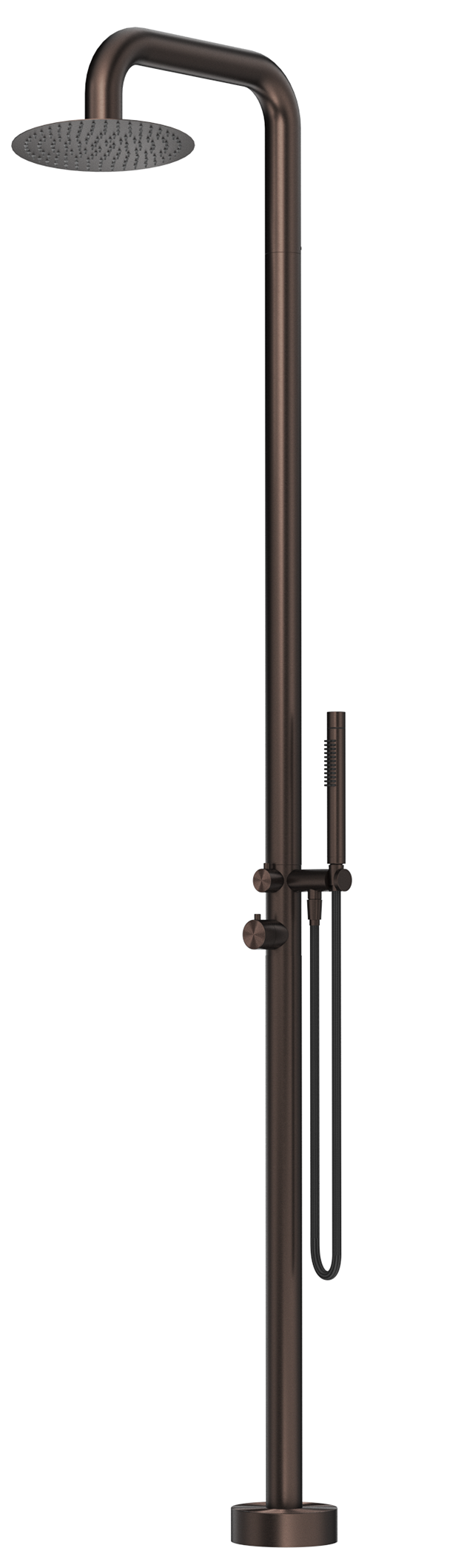 BELLA VISTA MICA SOFT SQUARE FREESTANDING OUTDOOR SHOWER