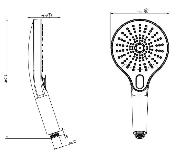 BELLA VISTA MICA AIR SHOWER HEADPIECE