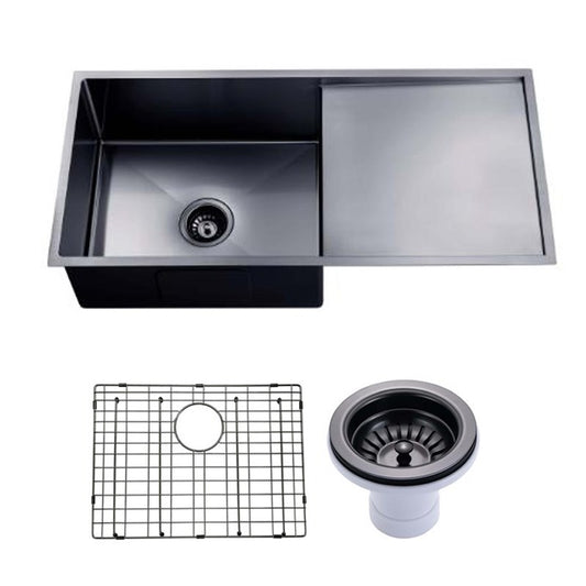 960x450x230mm Gunmetal Stainless Steel PVD Single Bowl Kitchen Sink