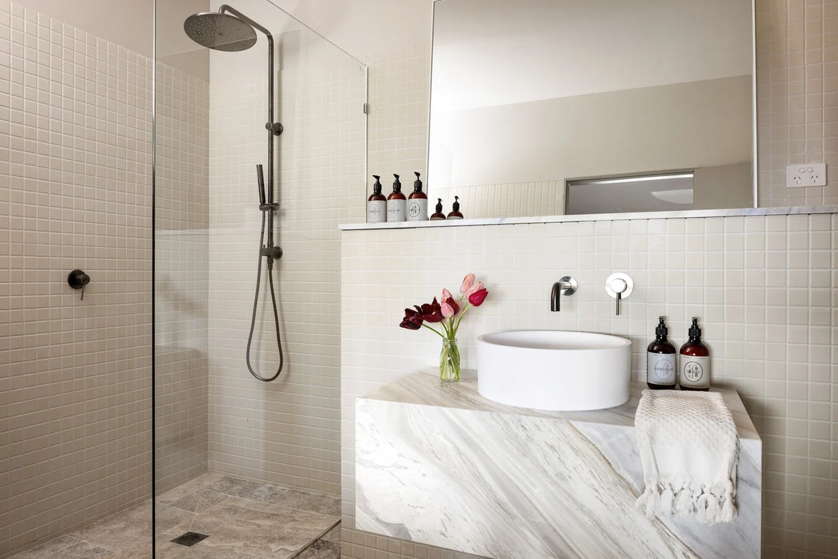 MEIR SQUARE FLOOR GRATE SHOWER DRAIN 80MM OUTLET