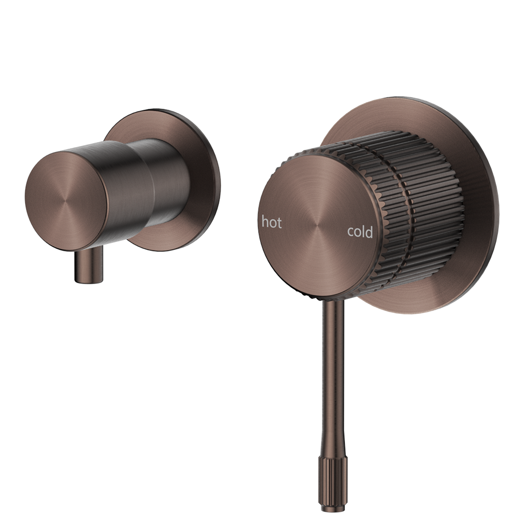 BELLA VISTA MICA FLUTED SHOWER MIXER DIVERTER-SIDEWAYS