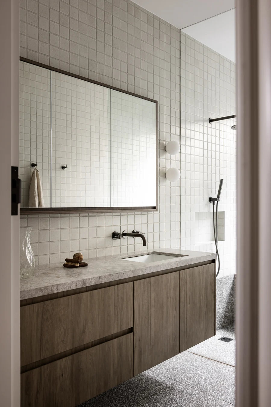 MEIR ROUND MINI STOP CISTERN TAP WITH BACKPLATE