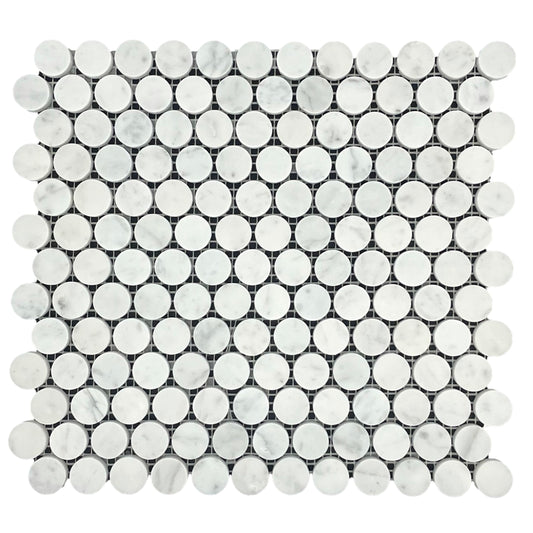 CARRARA PENNY ROUND HONED