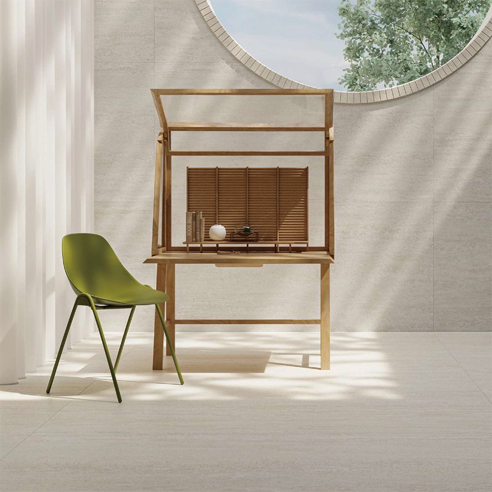 TG Bianco Veincut Travertine Porcelain Tile
