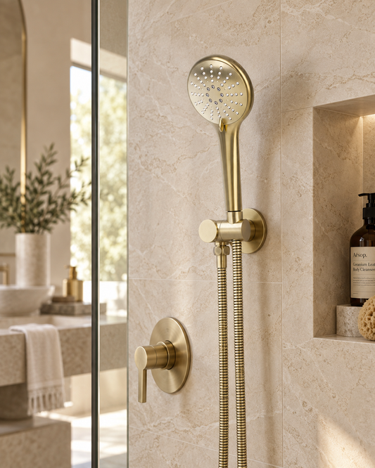 MEIR  ROUND HAND SHOWER ON SWIVEL BRACKET