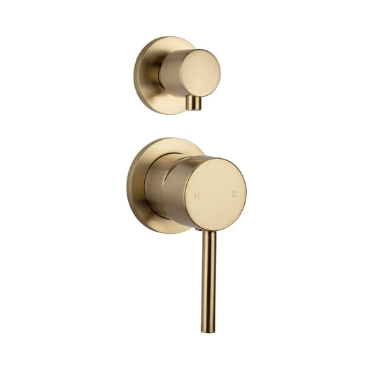 Elysian Shower Top Diverter - Brushed Brass