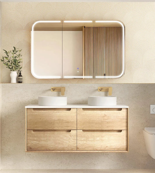 Byron Natural Oak Wall Hung Vanity
