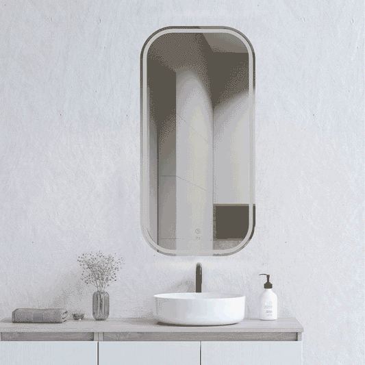 Round Edge Rectangular LED Mirror