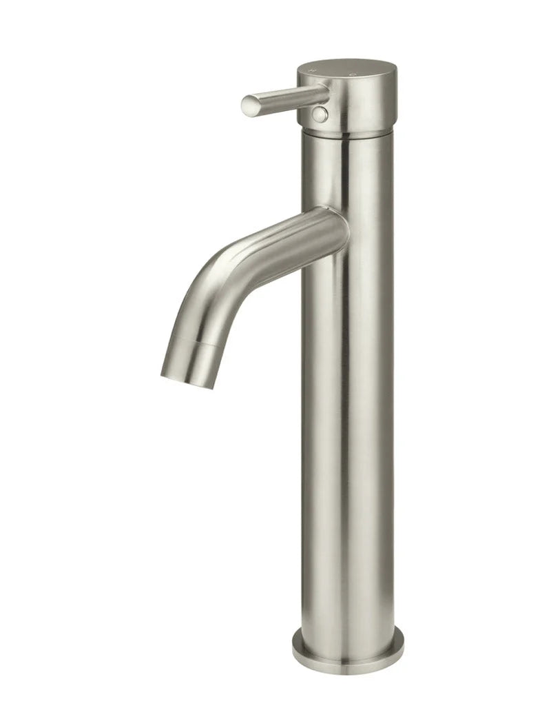 MEIR ROUND TALL BASIN MIXER CURVED