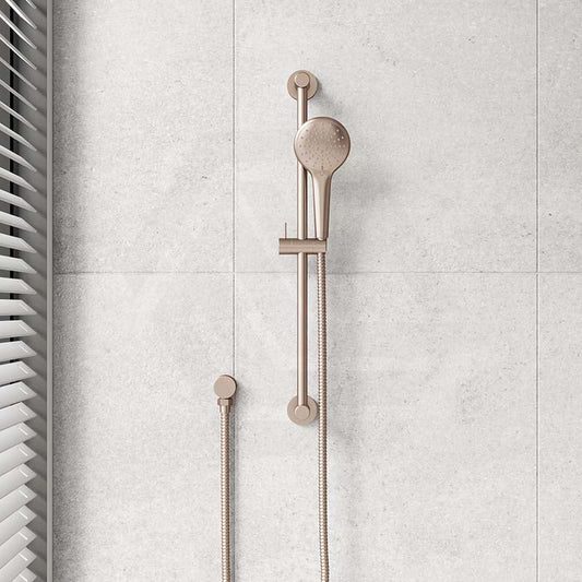MEIR ROUND THREE FUNCTION HAND SHOWER ON RAIL COLUMN