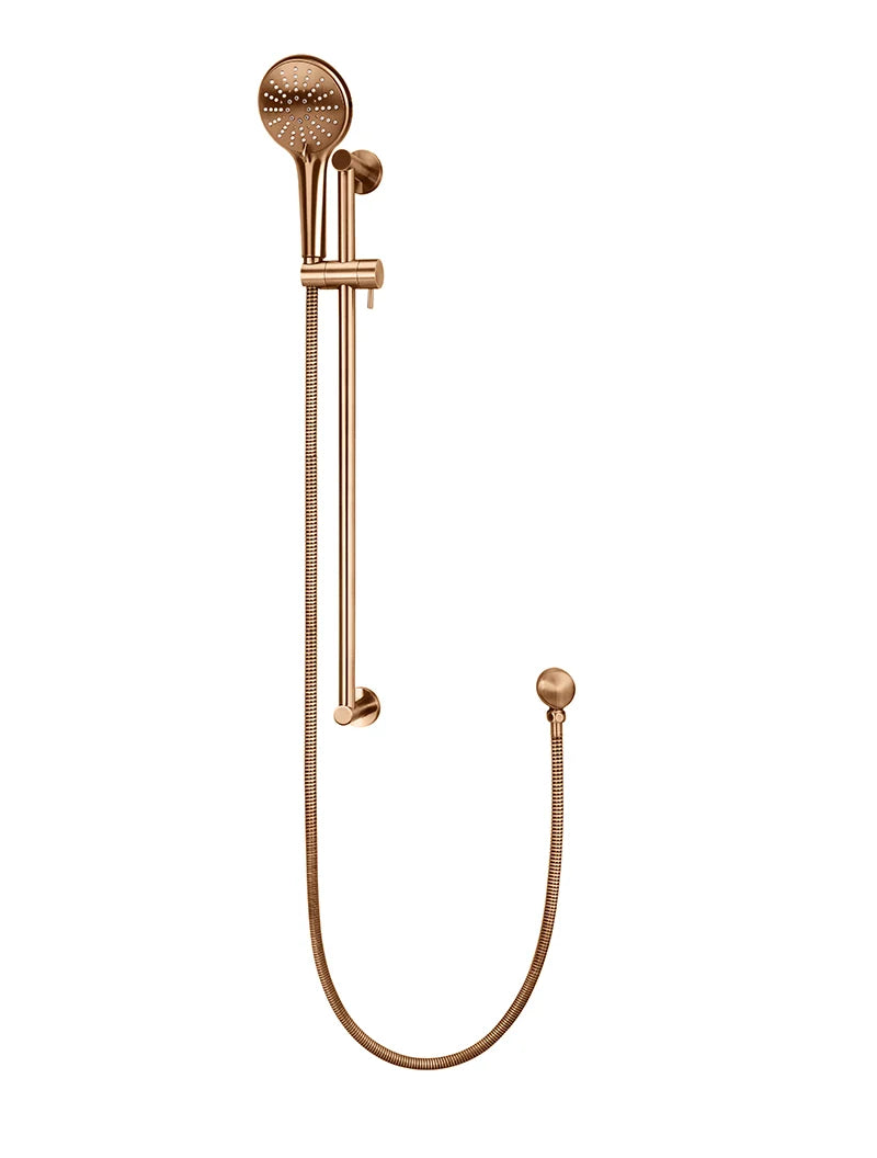 MEIR ROUND THREE FUNCTION HAND SHOWER ON RAIL COLUMN