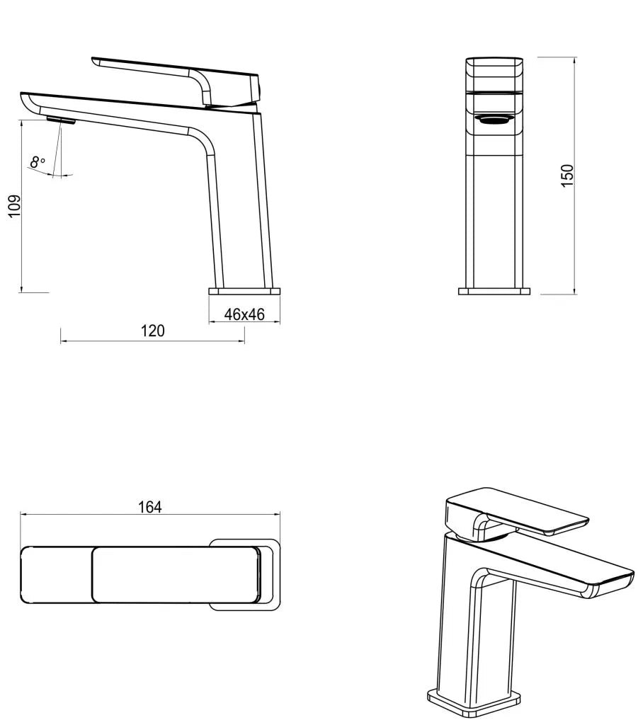 BELLA VISTA TIAGO BASIN MIXER