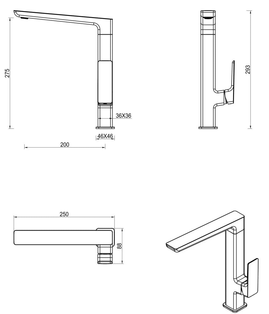 BELLA VISTA TIAGO SINK MIXER
