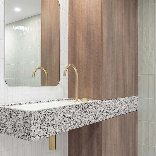 Gooseneck Hob Swivel Spout - Brushed Brass